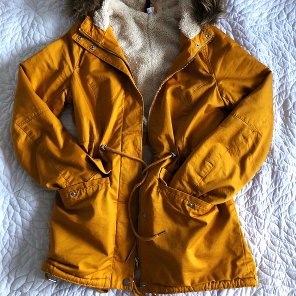 SOLD! Mustard Yellow Coat - Picture 2 of 4